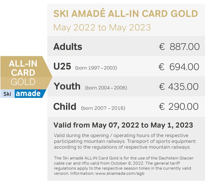 Summer & yearround tickets in the mountains Ski amadé ALLIN Card